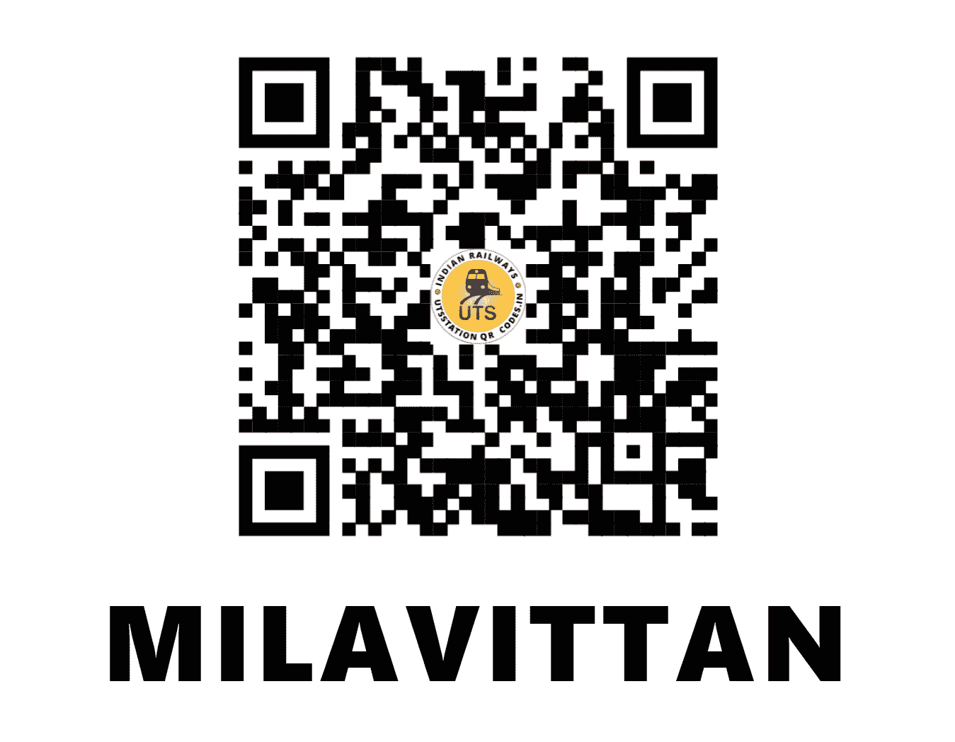 UTS QR Code for MILAVITTAN - MVN (SR - TAMIL NADU)